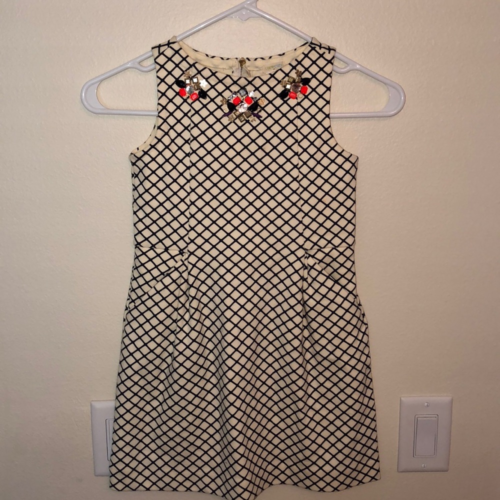 LIKE NEW J CREW Navy & Cream Dress 👗 SZ 6